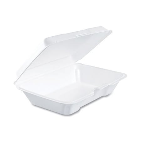Dart Container Dart, FOAM HINGED LID CONTAINERS, 6.4W X 9.3D X 2.6H, WHITE, 200PK 206HT1R